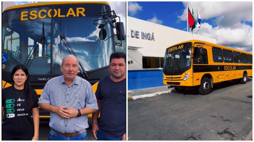 Prefeito Robério entrega mais um ônibus para o transporte escolar