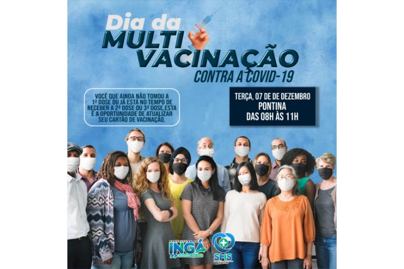 TERÇA (7): Dia de multivacinação contra Covid-19 em Pontina